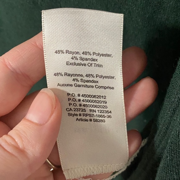 Wilfred Free Dark Green Criss Cross Knit Sweater - Picture 8 of 9